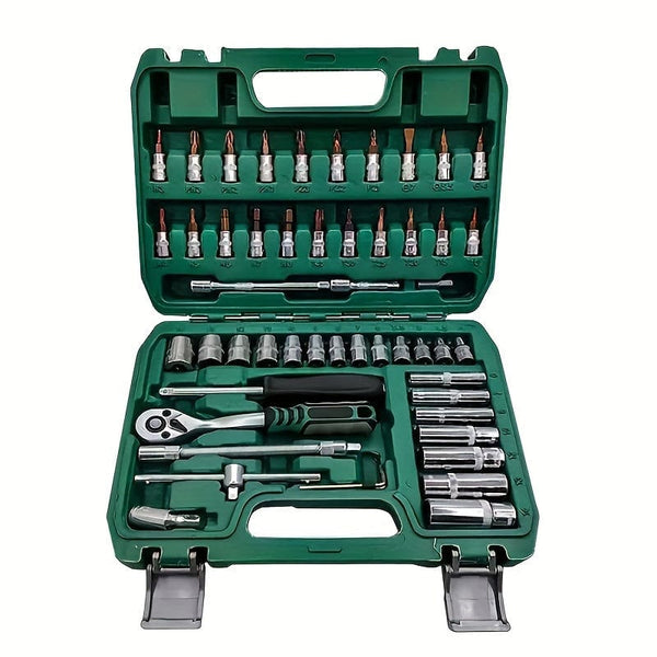 Planet Gates 53pcs/set 53pcs/set Car Repair Kit Tools, Car Repair Machine Repair Quick Ratchet Wrench Set, And Car Repair Tools