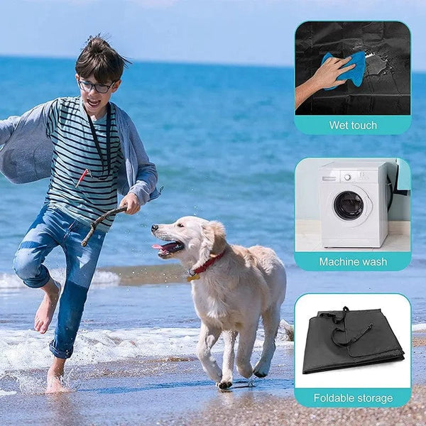 Planet Gates 55.12 x 53.15inches / Black Waterproof Pet Dog Car Seat Cover Protector Foldable Heavy Duty Pet Dog Hammock Car Seat Cover Waterproof Scratchproof Nonslip