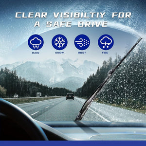 Planet Gates 55.88cm+40.64cm Set Of 2 Premium All-Seasons Durable Stable And Quiet Windshield Wiper Blades, High Quality Wiper, Universal Boneless Wiper