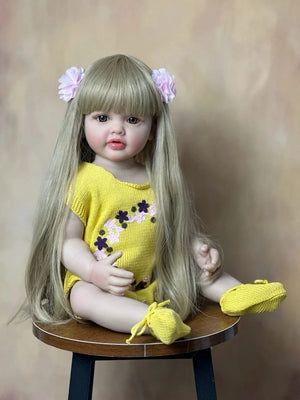 Planet Gates 55 CM 22 Inch Dolls Realistic Full Silicone Baby Bebe Newborn Girl Doll Princess Toddler Toy Gift