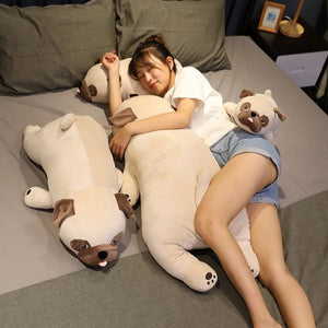 Planet Gates 55cm-90cm Cute Animal Kawaii Pug Dog Plush Toys Sleep Pillow Kids Christmas Birthday Gift Child Girl Xmas Valentine's Gift