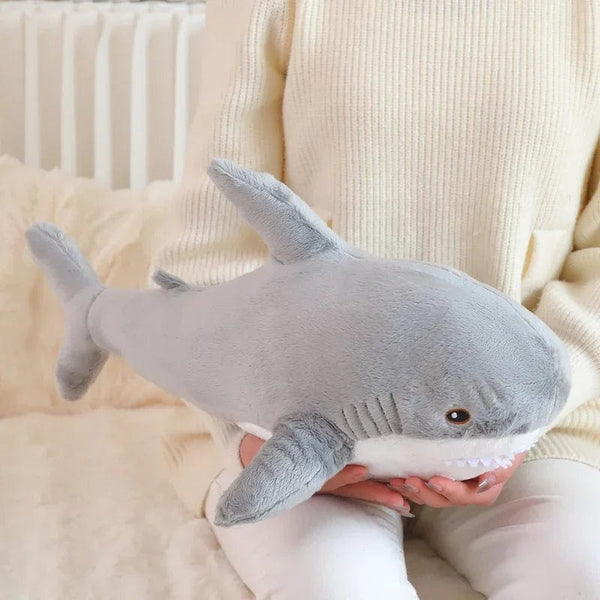 Planet Gates 55cm Blue Shark Plush Toy Stuffed Soft Cartoon Marine Animal Doll Baby Hug Pillow Sofa Cushion Lovely Children Birthday Gift