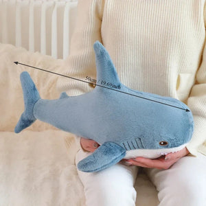 Planet Gates 55cm Blue Shark Plush Toy Stuffed Soft Cartoon Marine Animal Doll Baby Hug Pillow Sofa Cushion Lovely Children Birthday Gift