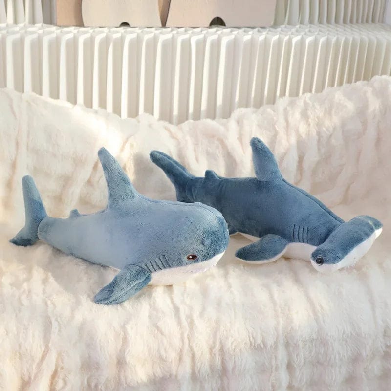 Planet Gates 55cm Blue Shark Plush Toy Stuffed Soft Cartoon Marine Animal Doll Baby Hug Pillow Sofa Cushion Lovely Children Birthday Gift