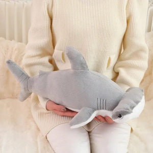 Planet Gates 55cm Blue Shark Plush Toy Stuffed Soft Cartoon Marine Animal Doll Baby Hug Pillow Sofa Cushion Lovely Children Birthday Gift