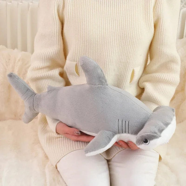 Planet Gates 55cm Blue Shark Plush Toy Stuffed Soft Cartoon Marine Animal Doll Baby Hug Pillow Sofa Cushion Lovely Children Birthday Gift