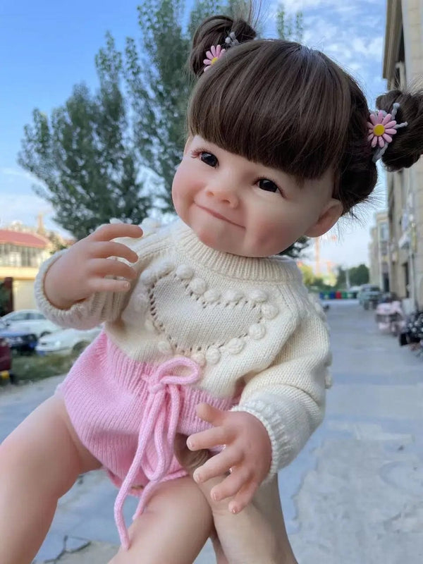 Planet Gates 55CM NPK 55CM Raya Full Body Soft Silicone Reborn Toddler girl with Doll Lifelike Soft Touch High Quality Doll Gifts for Child
