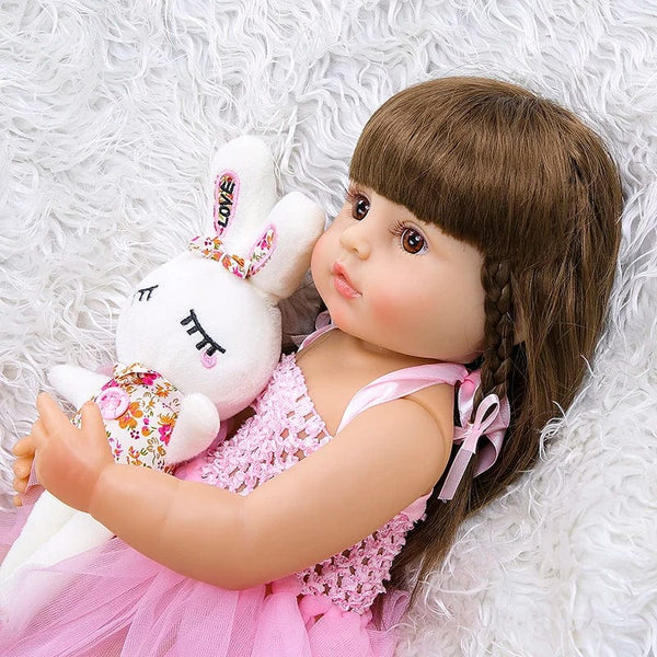Planet Gates 55cm NPK bebe doll reborn toddler girl pink princess baty toy very soft full body silicone girl doll