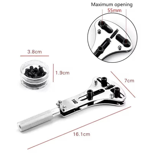 Planet Gates 55mm Watch Repair Tools Wrist Watch Case Opener Adjustable Screw Back Remover Wrench Repair Tool Claw Watch Repair Tools Case Opener