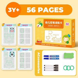 Planet Gates 56pages 136Page Children Montessori Drawing Toy Pen Control Training Color Shape Math Match Game Set Toddler Learning Educational Toy