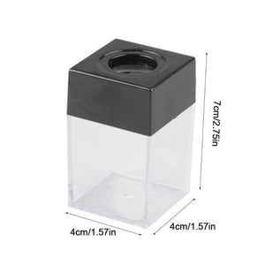 Planet Gates 57EC Durable Clear Magnetic Paper Clip Dispenser Metal Pin Organizer Holder Box Large Capacity for School Office