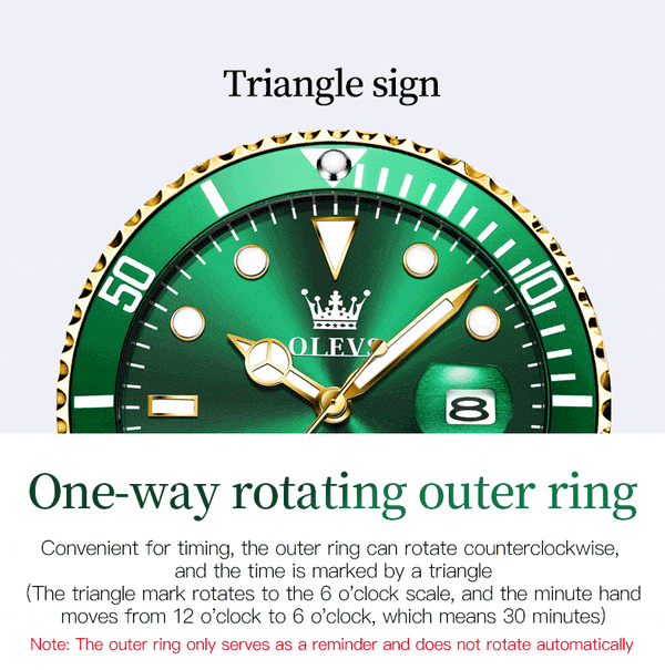 Planet Gates 5885 Gold green / No OLEVS Top Original Men Quartz Watch Green Waterproof Watch for Men Stainless Steel Quartz Men Luxury Watch Luminous Wristwatch