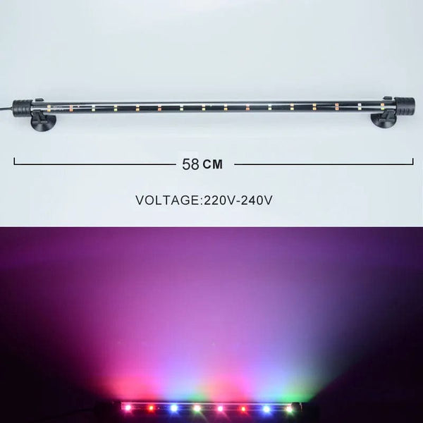 Planet Gates 58CM Colorful 14-58CM Aquarium Light Fish Tank Submersible Light Lamp Waterproof Underwater LED Lights Aquarium Lighting