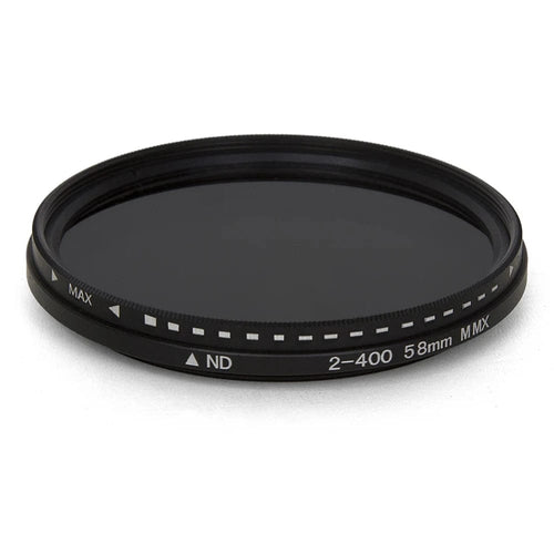 Planet Gates 58MM Variable Fader ND Filter Adjustable ND2 to ND400 Neutral Density for Camera Accessories Lens 11x11x2.5cm Polarizing Filter
