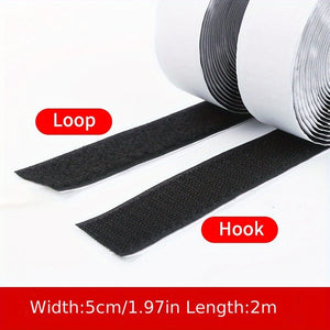 Planet Gates 5cm*2m 2 Meters Long Hook + Double-sided Tape With Strong Self-adhesive Fastener Used In Home, Office And Car 2 3 5cm Double-sided Mounting Tape