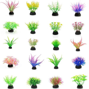 Planet Gates 5cm Mixed 20pcs PVC Aquarium Decorative Simulation Artificial Leaves Plant Environmental Protection Materials Aquarium Decorative Accessories