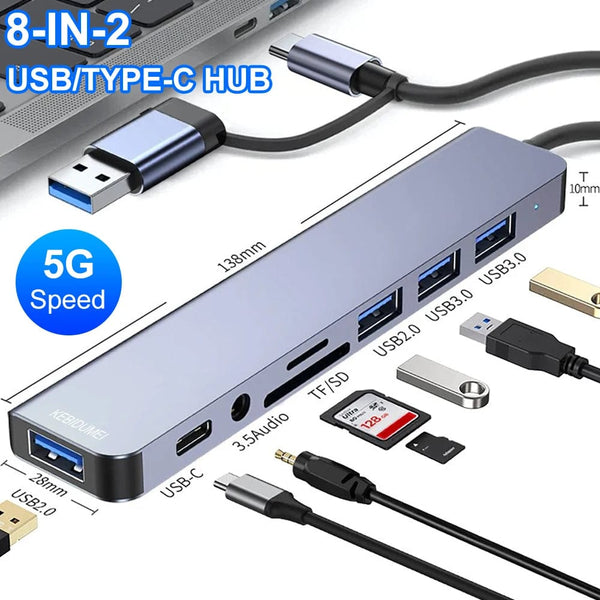 Planet Gates 5Gbps USB 3.0 HUB USB C HUB USB C Docking Station High Speed Transmission OTG Adapter Splitter TYPE-C HUB For Laptop Macbook