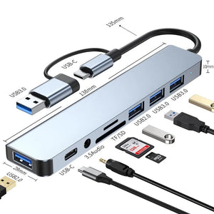 Planet Gates 5Gbps USB 3.0 HUB USB C HUB USB C Docking Station High Speed Transmission OTG Adapter Splitter TYPE-C HUB For Laptop Macbook