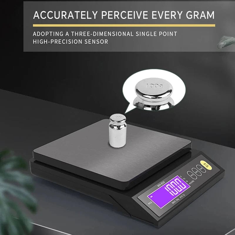 Planet Gates 5kg/0.1g 10kg/1g Digital Electronic Kitchen Scale LCD Display Fully Waterproof Stainless Steel Measuring Weighing Baking Tool