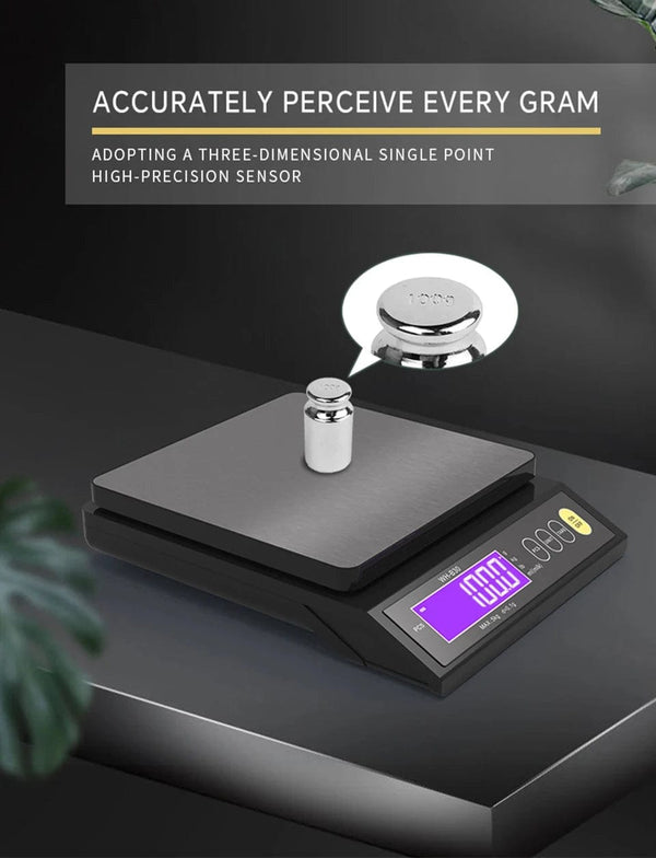 Planet Gates 5kg/0.1g 10kg/1g Digital Electronic Kitchen Scale LCD Display Fully Waterproof Stainless Steel Measuring Weighing Baking Tool