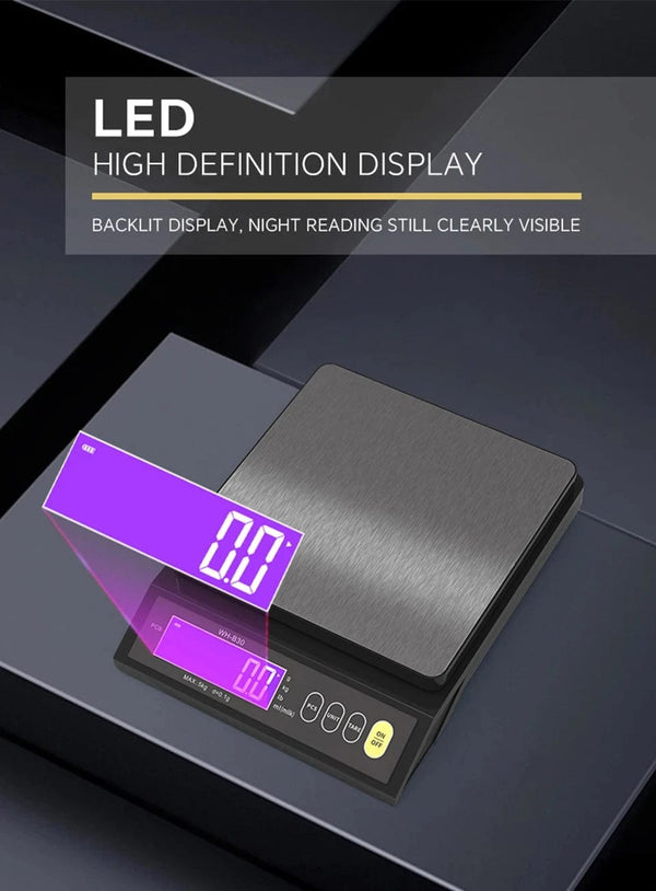 Planet Gates 5kg/0.1g 10kg/1g Digital Electronic Kitchen Scale LCD Display Fully Waterproof Stainless Steel Measuring Weighing Baking Tool