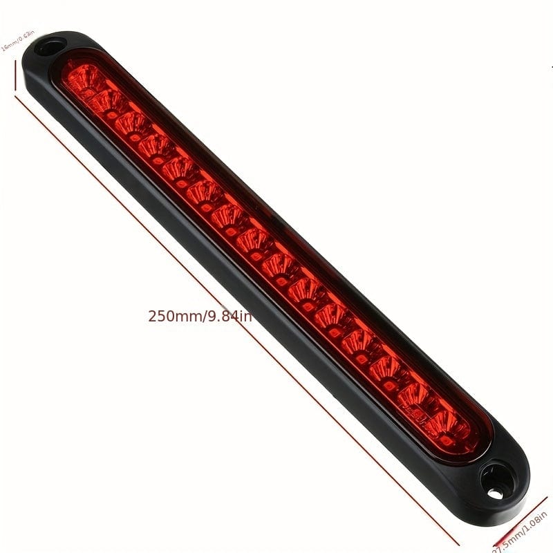 Planet Gates 5LED High Position Brake Light Bar 1pc 25CM 15 LED Red Sealed Trailer Truck RV Stop Tail Rear Brake Turn Light Bar