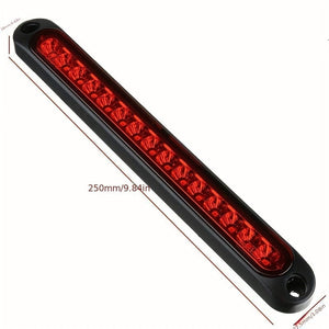 Planet Gates 5LED High Position Brake Light Bar 1pc 25CM 15 LED Red Sealed Trailer Truck RV Stop Tail Rear Brake Turn Light Bar