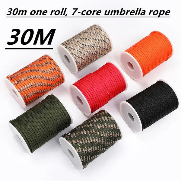 Planet Gates 5M/15M/30M 7-Core 550 Paracord 4mm Parachute Cord Outdoor Camping survival Rope kit Umbrella Tent Lanyard Strap Clothesline