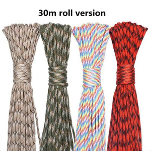 Planet Gates 5M/15M/30M 7-Core 550 Paracord 4mm Parachute Cord Outdoor Camping survival Rope kit Umbrella Tent Lanyard Strap Clothesline
