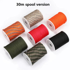 Planet Gates 5M/15M/30M 7-Core 550 Paracord 4mm Parachute Cord Outdoor Camping survival Rope kit Umbrella Tent Lanyard Strap Clothesline