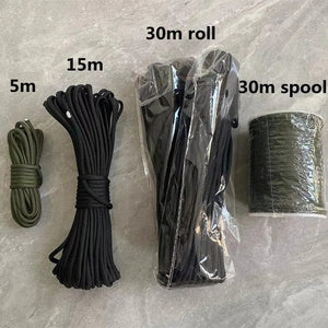 Planet Gates 5M/15M/30M 7-Core 550 Paracord 4mm Parachute Cord Outdoor Camping survival Rope kit Umbrella Tent Lanyard Strap Clothesline