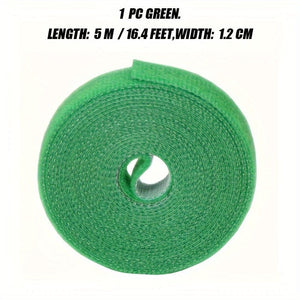 Planet Gates 5m/16.4feet 1 Roll, Green Garden Tape For Plant Garden Plant Ties, 1cm Wide Reusable Garden Tape Plant Support For Climbing Climbing Plants, Flowers, Vine, Tomato Ties Adjustable