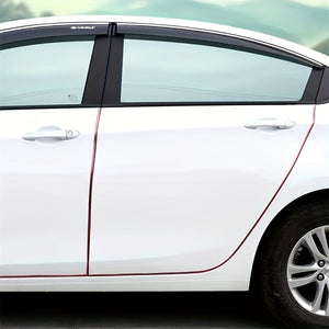 Planet Gates 5m/196.85in Car Door Chrome Molding Decorative Strip Edge Scratches Rear Bumper Protector Cover With Rolled Decorative Strip To Prevent Scratches
