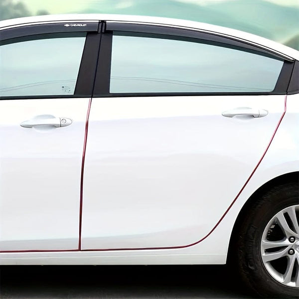 Planet Gates 5m/196.85in Car Door Chrome Molding Decorative Strip Edge Scratches Rear Bumper Protector Cover With Rolled Decorative Strip To Prevent Scratches