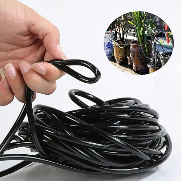 Planet Gates 5m / Black 5m Black Drip Irrigation Hose Perfect for DIY Garden Irrigation System Or as Blank Distribution Tubing for Any Garden