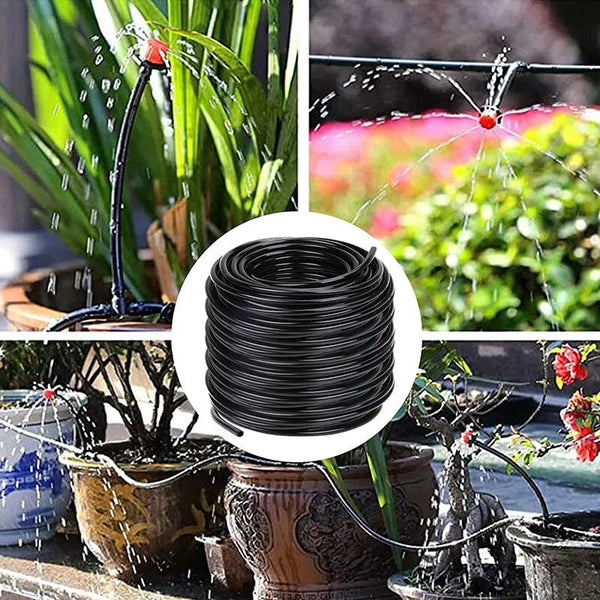Planet Gates 5m / Black 5m Black Drip Irrigation Hose Perfect for DIY Garden Irrigation System Or as Blank Distribution Tubing for Any Garden