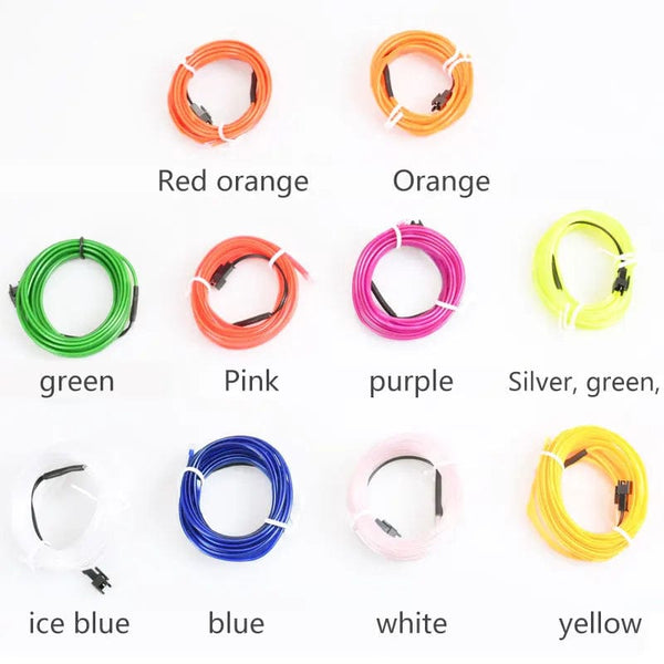 Planet Gates 5m Car Interior Atmosphere Lighting LED Strip 5V DIY Flexible EL Neon Cold Light Line Tube With USB Auto Decoration Ambient Lamp