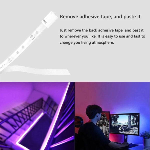 Planet Gates 5m Striplight US Yeelight Aurora Smart 5M Light Strip 1S Plus LED RGB Colorful WiFi Remote Control with APP Assistant Homekit for smart home