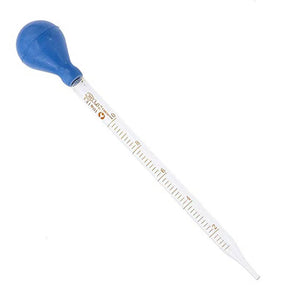 Planet Gates 5ml/10ml Glass Scale Line Dropper Pipette Lab Dropper Measuring Dropping Pipet Blue Rubber Head Pipettes Measuring