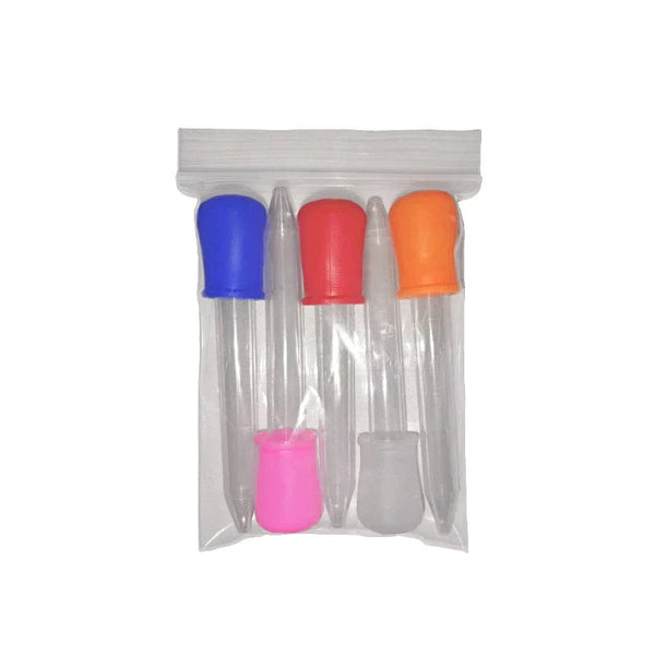 Planet Gates 5ML Clear Silicone Pipette Plastic Baby Medicine Dropper Spoon Pipette Liquid Food Dropper Burette 10 Colors