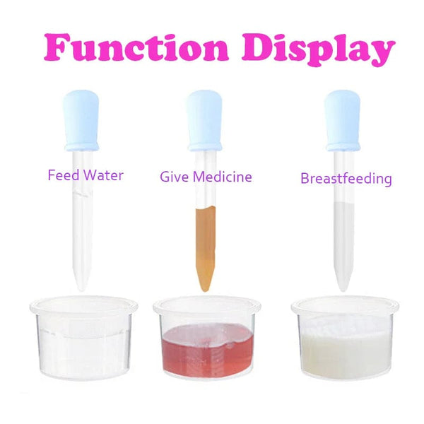 Planet Gates 5ML Clear Silicone Pipette Plastic Baby Medicine Dropper Spoon Pipette Liquid Food Dropper Burette 10 Colors