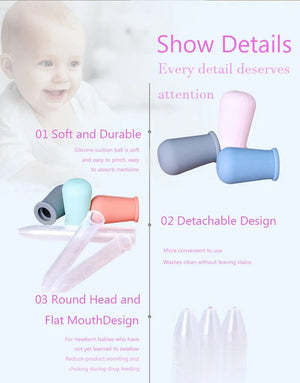 Planet Gates 5ML Clear Silicone Pipette Plastic Baby Medicine Dropper Spoon Pipette Liquid Food Dropper Burette 10 Colors