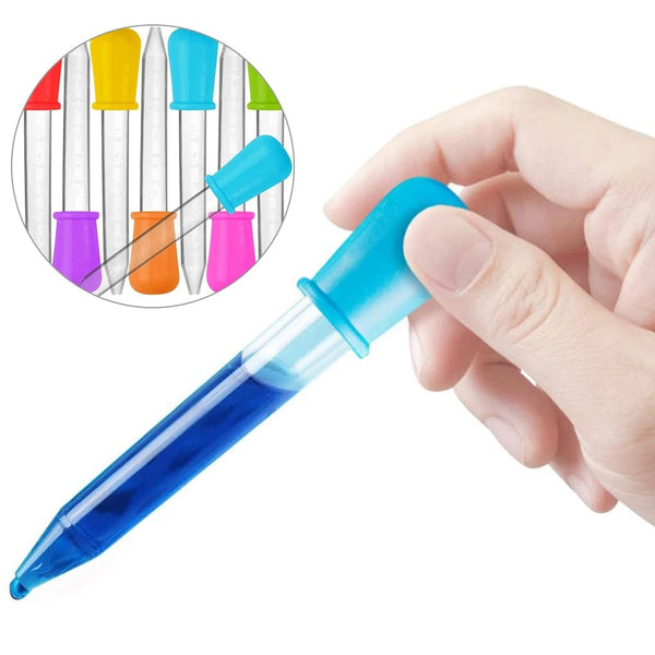 Planet Gates 5ml Small Silicone Plastic Pipette Dropper Feeding Medicine Liquid Eye Ear Pipette Dropper School Lab Experiment Supplies