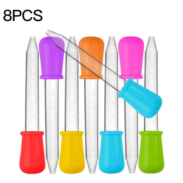 Planet Gates 5ml Small Silicone Plastic Pipette Dropper Feeding Medicine Liquid Eye Ear Pipette Dropper School Lab Experiment Supplies