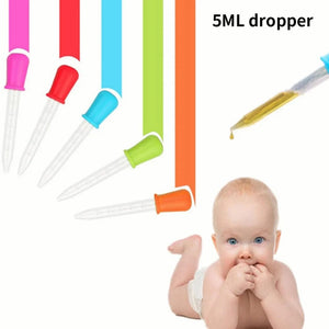 Planet Gates 5ml Small Silicone Plastic Pipette Dropper Feeding Medicine Liquid Eye Ear Pipette Dropper School Lab Experiment Supplies