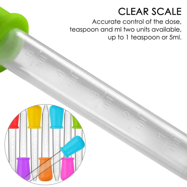 Planet Gates 5ml Small Silicone Plastic Pipette Dropper Feeding Medicine Liquid Eye Ear Pipette Dropper School Lab Experiment Supplies