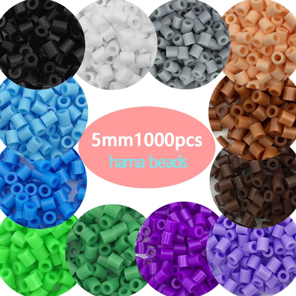 Planet Gates 5mm 1000PCS  Black white gray blue green purple Hama Beads for Kids Iron Fuse Beads diy Puzzles Pixel Art Gift Children Toy