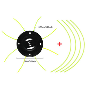 Planet Gates 5mm / CHINA Steel Lawn Mower Head Free with 4 Lines Replacement Gasoline/Lithium Grass Trimmer Head Removal Of Garden Weed Brushcutter Part