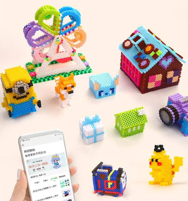 Planet Gates 5mm Hama Beads Pegboard template Toy DIY perler tool PUPUKOU Beads Educational Tangram Jigsaw Puzzle Iron beads