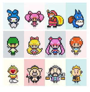 Planet Gates 5mm Hama Beads Pegboard template Toy DIY perler tool PUPUKOU Beads Educational Tangram Jigsaw Puzzle Iron beads